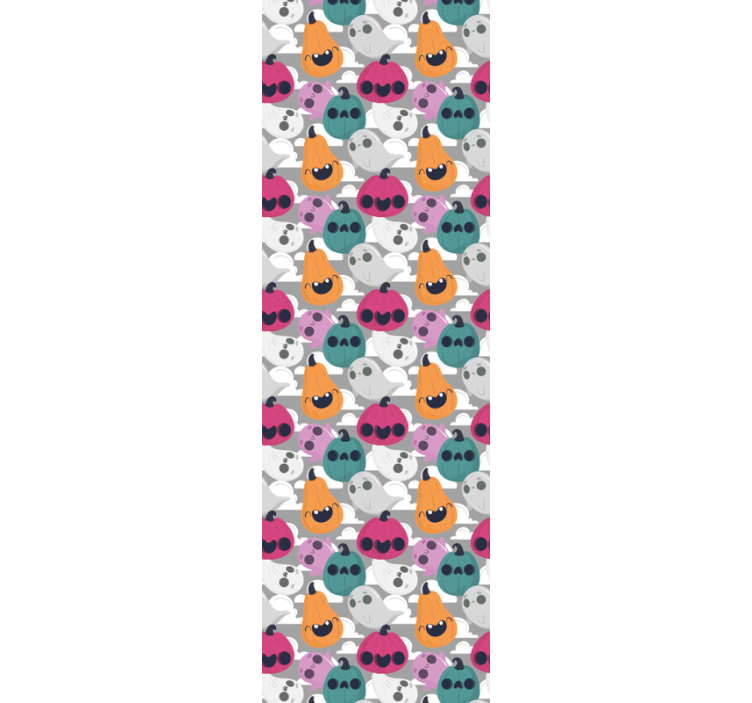 Papier peint halloween motif de citrouille ludique - TenStickers