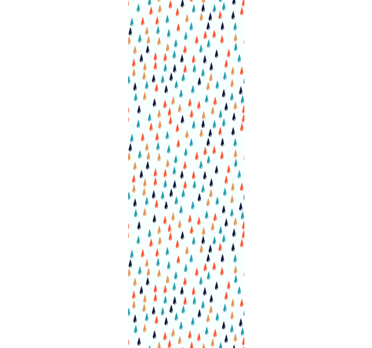 Papier peint moderne Goutte de pluie colorée - TenStickers