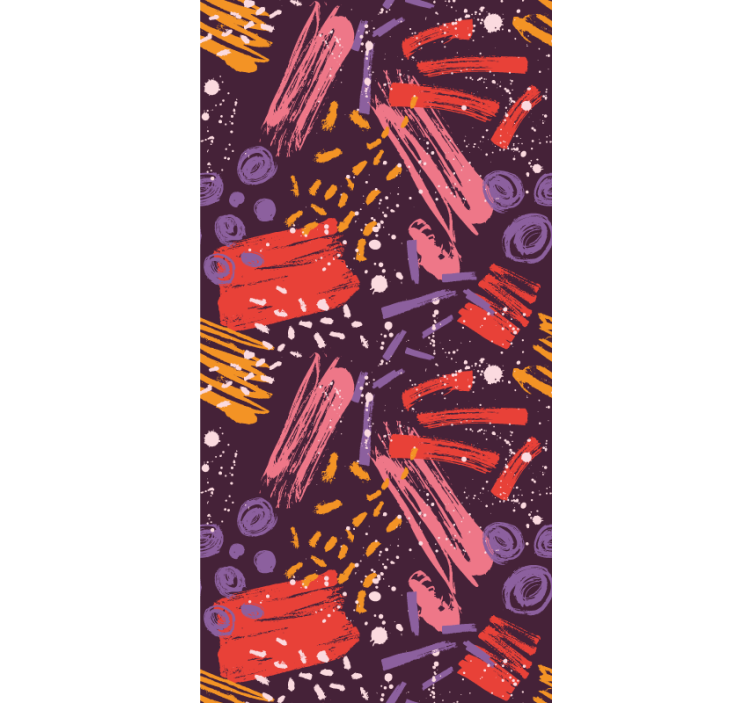 Papier peint abstrait coups de pinceau expressifs - TenStickers