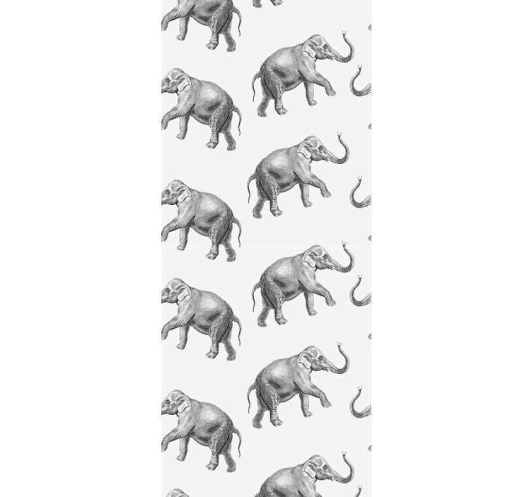 Papier peint éléphants répétition d'éléphant - TenStickers