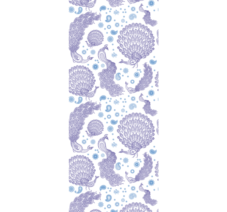 Papier peint art motif plume de paon - TenStickers