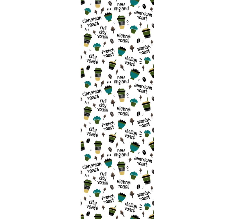 Papier peint cuisine modèle de torréfaction de café - TenStickers