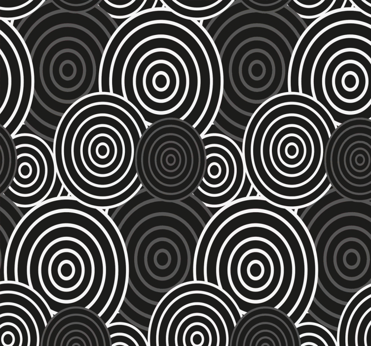 Papier peint formes géometriques cercles concentriques - TenStickers