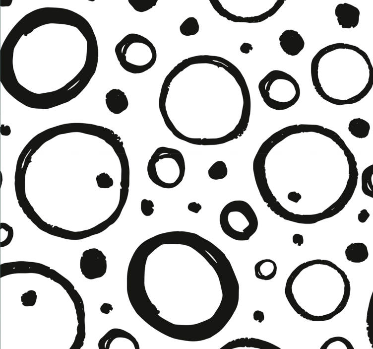 Papier peint formes géometriques cercles abstraits - TenStickers