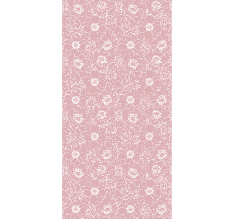 Papier peint fleuri  floral élégant rose - TenStickers