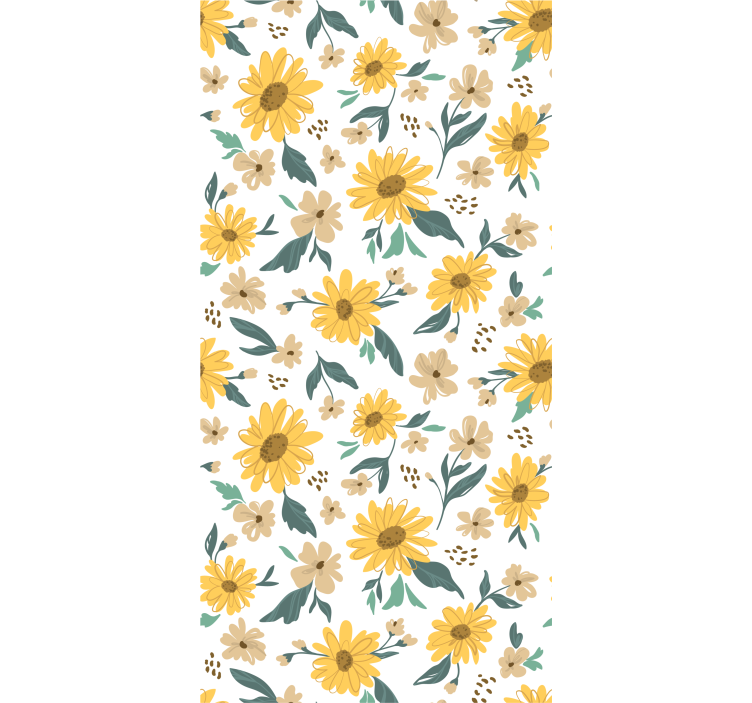 Papier peint floral Éventail floral - TenStickers