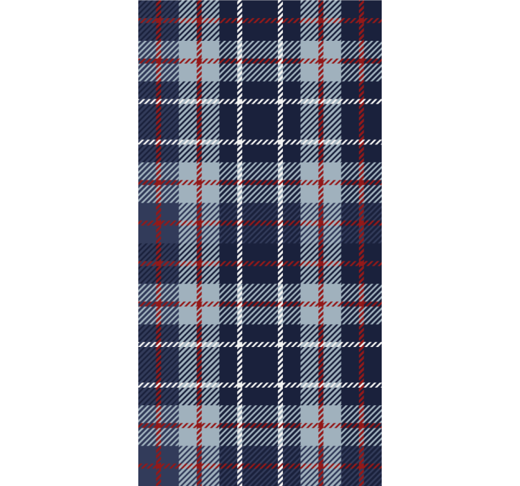 Papier peint carreaux de ciment tartan - TenStickers