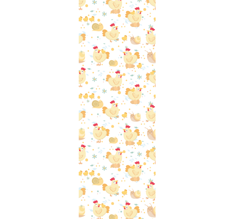 Papier peint dessins de poulets et escargots - TenStickers