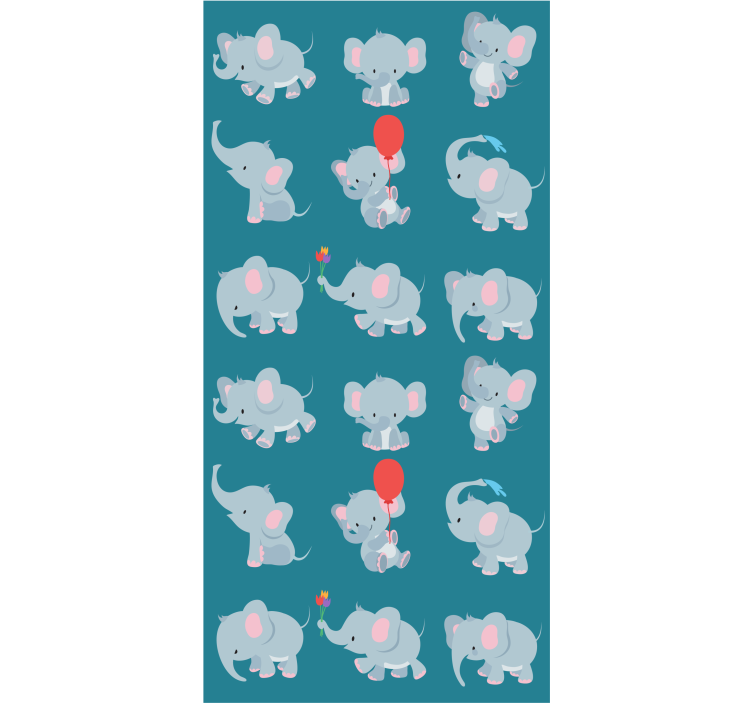 Papier peint enfant éléphant heureux - TenStickers