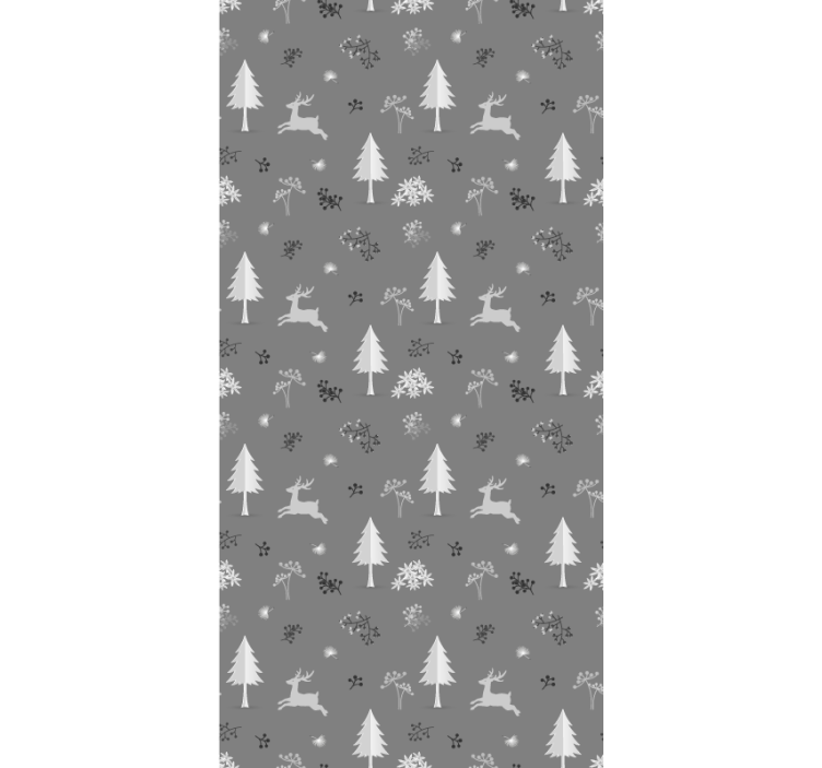 Papier peint Noël motif de paysage hivernal - TenStickers