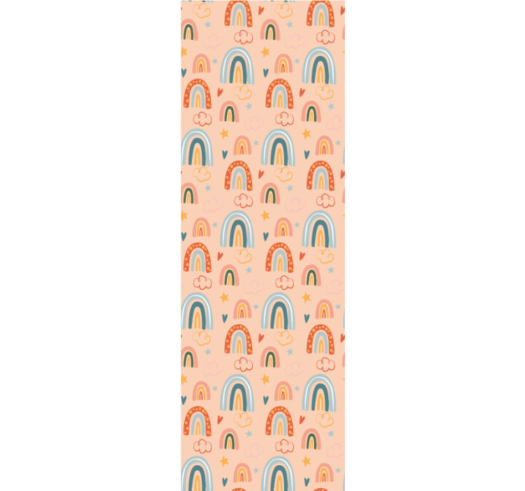 Papier peint enfant Modèle enfants thème arc en ciel - TenStickers