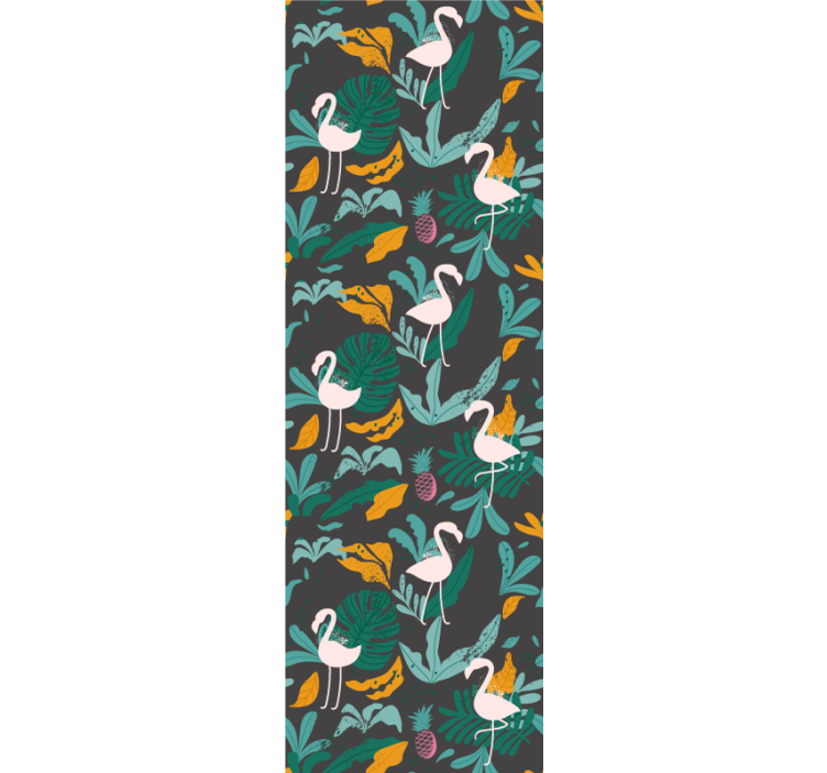 Papier peint animaux scène de flamants tropicaux - TenStickers