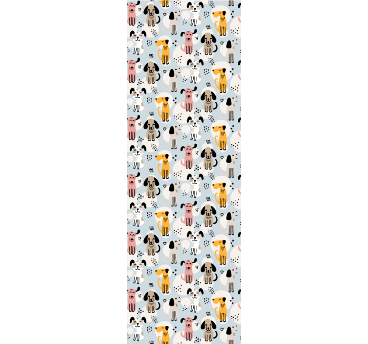 Papier peint chiens jeu de motifs canins - TenStickers