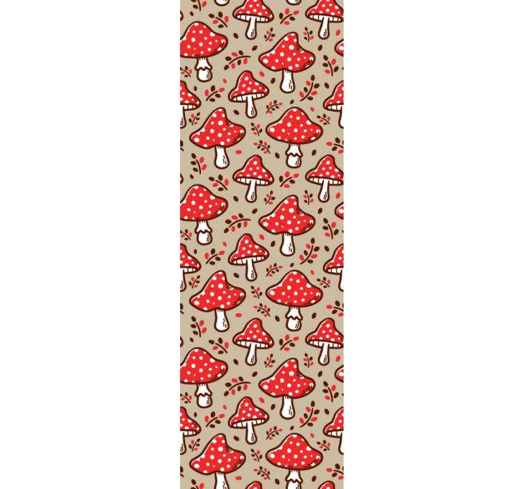 Papier peint art motif de champignon - TenStickers
