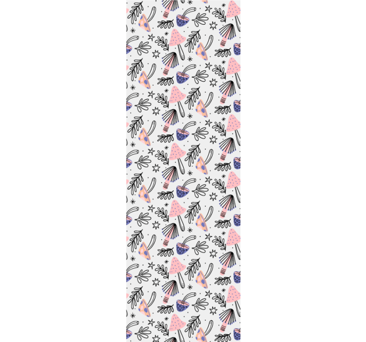 Papier peint art motifs botaniques fantaisistes - TenStickers