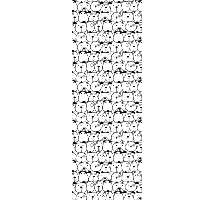 Papier peint chiens félins esquissés - TenStickers