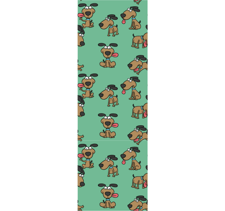 Papier peint chiens amusement de dessin animé canin - TenStickers