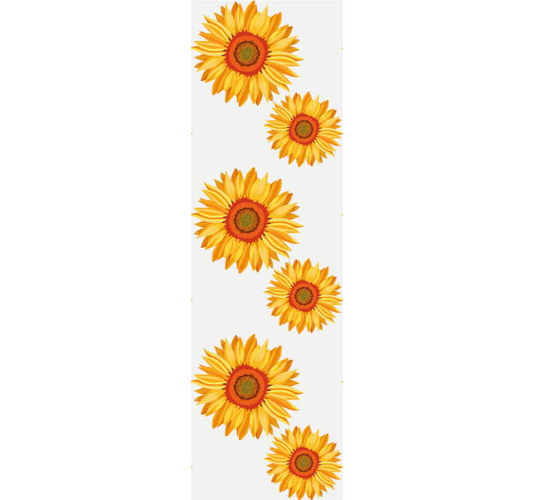 Papier peint floral tableau de tournesol - TenStickers