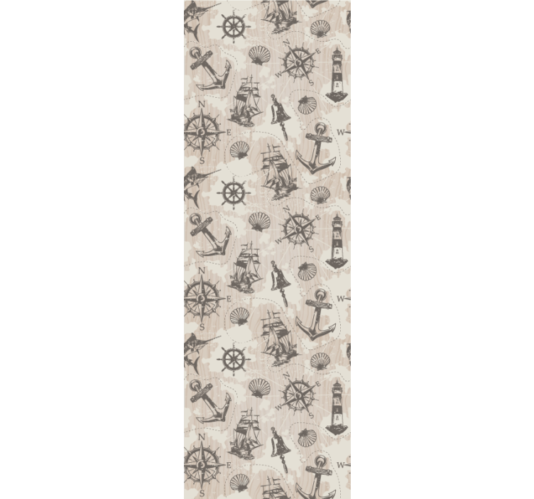 Papier peint Ancres motif de planches en bois - TenStickers