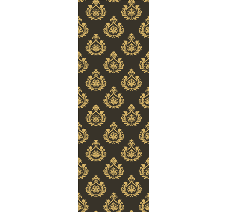 Papier peint baroque motif de feuillage orné - TenStickers