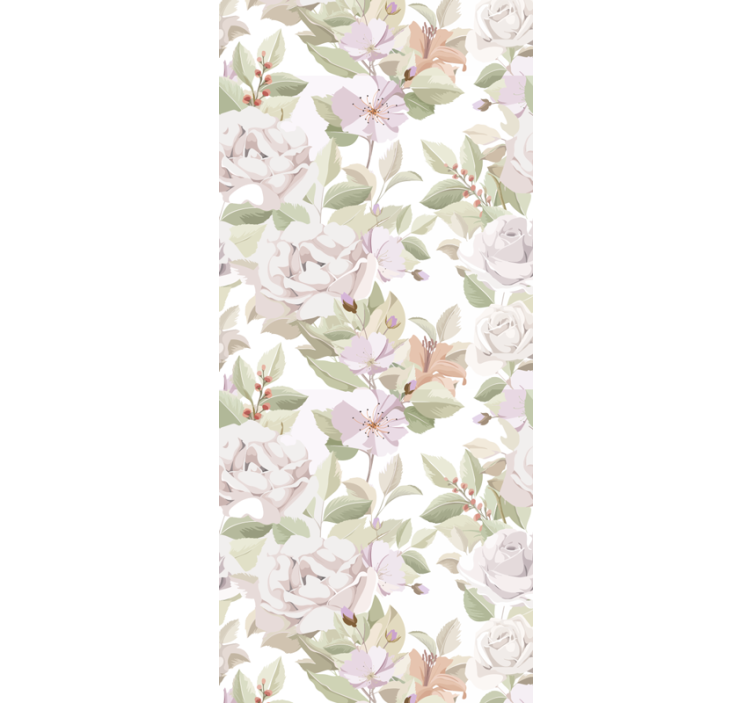 Papier peint floral ensemble de fleurs florales - TenStickers