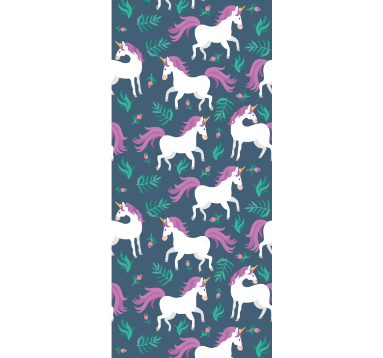 Papier peint chevaux licornes magiques - TenStickers