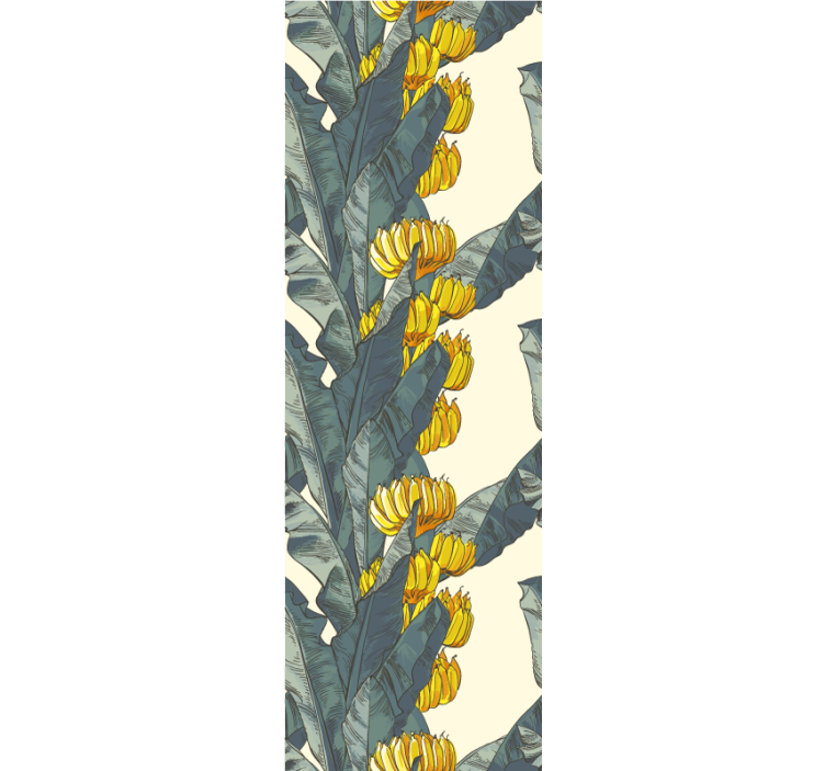 Papier peint nature fleurs de feuilles de bananier - TenStickers
