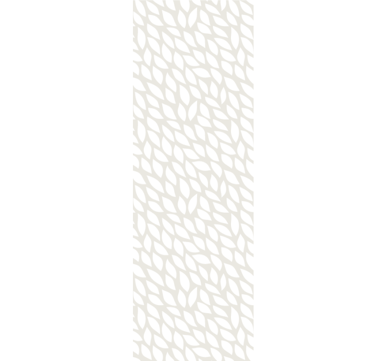 Papier peint moderne Feuilles blanches sur gris - TenStickers