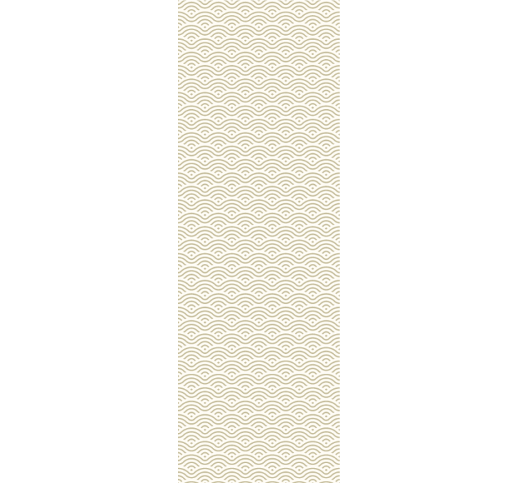 Papier peint ornemental motif de vague géométrique - TenStickers