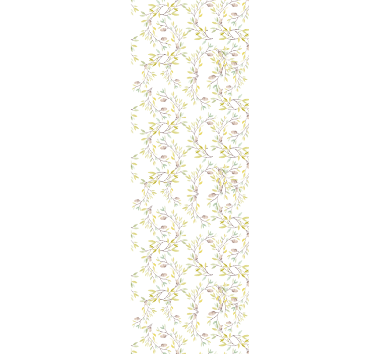 Papier peint fleuri motif de branche botanique - TenStickers