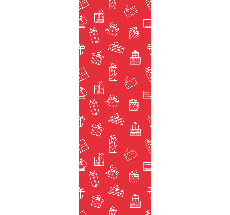 Papier peint Noël motif de cadeau - TenStickers