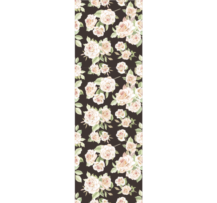 Papier peint floral roses en fleurs - TenStickers