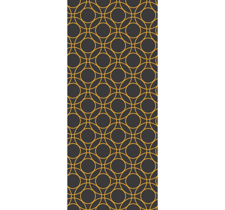 Papier peint salle de bain conception de motif de cercle - TenStickers