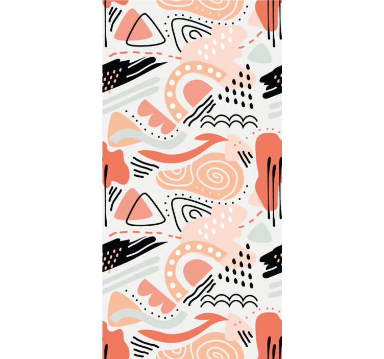 Papier peint abstrait formes abstraites - TenStickers