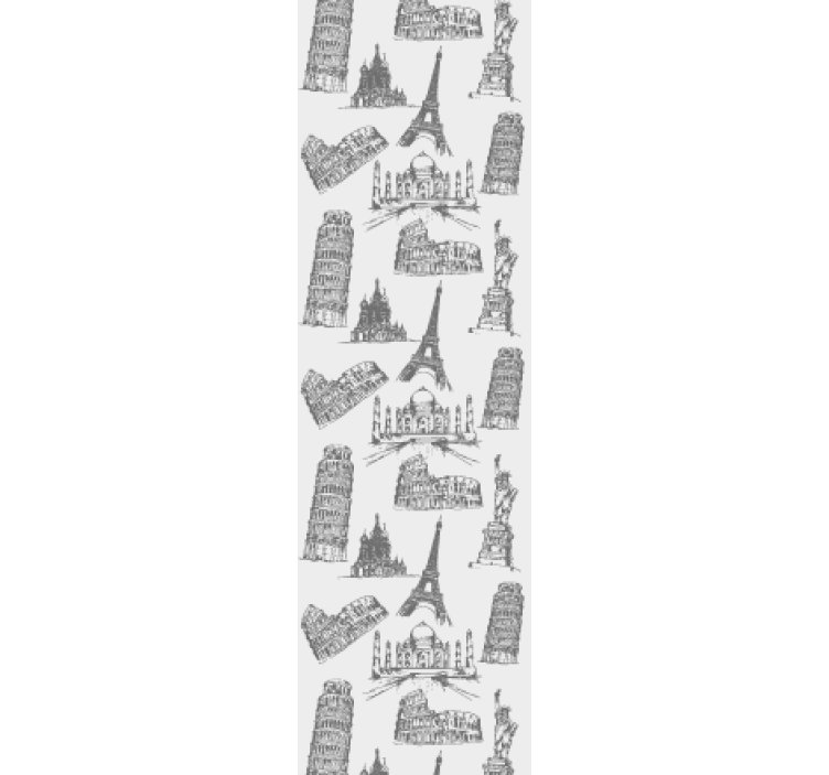 Papier peint villes les monuments les plus célèbres - TenStickers