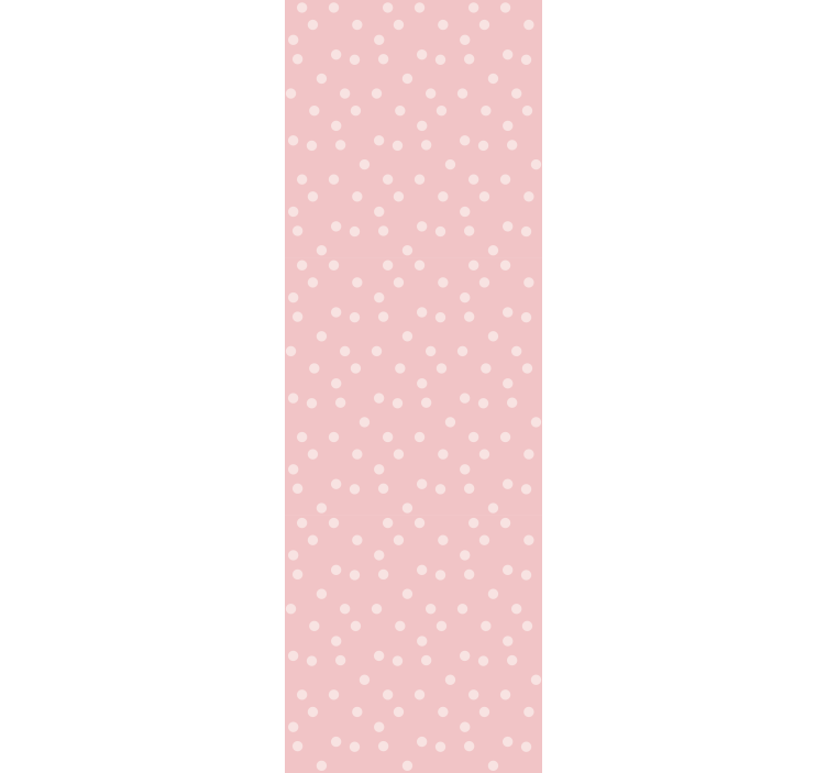Papier peint rond Pois rose pastel et blancs - TenStickers