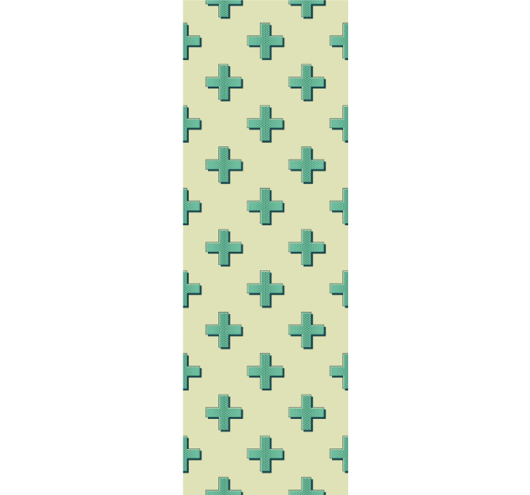 Papier peint formes géometriques motif de croix géométrique - TenStickers