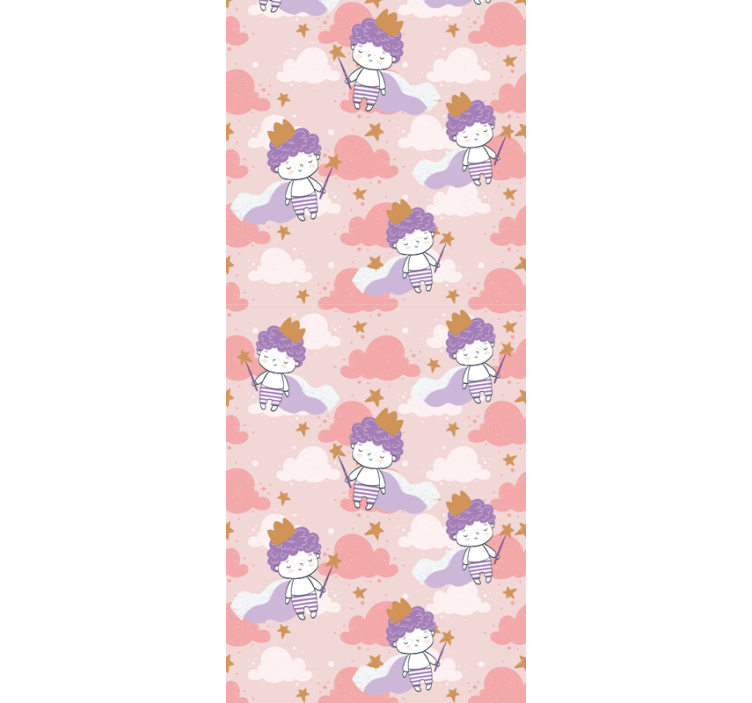 Papier peint chambre bébé fantaisie chérubin - TenStickers