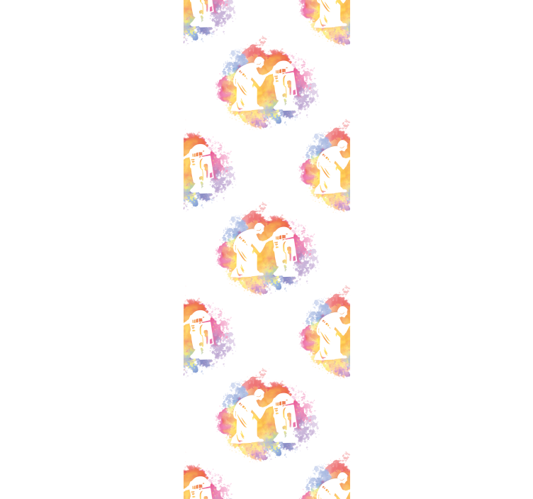 Papier peint chambre ado Modèle de collage lumineux fille cosmiqu - TenStickers