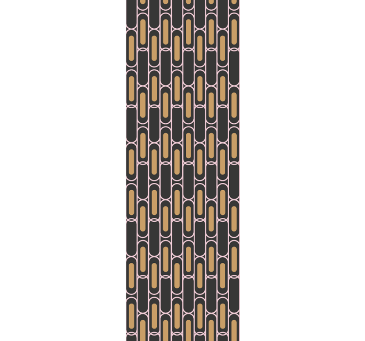 Papier peint moderne motif géométrique rose et marron - TenStickers