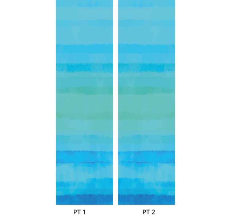 Papier peint motif lignes bleues en aquarelle - TenStickers