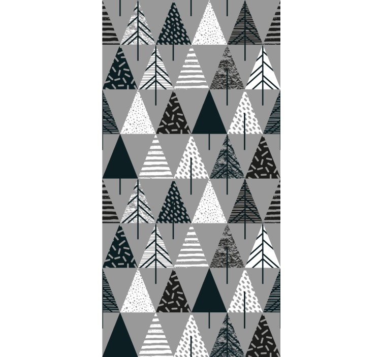 Papier peint triangles motif gris scandinave - TenStickers