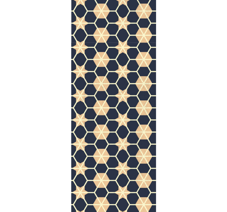 Papier peint carrelage Hexagones contrastés art déco - TenStickers