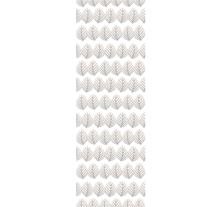 Papier peint design en forme de feuilles grises - TenStickers