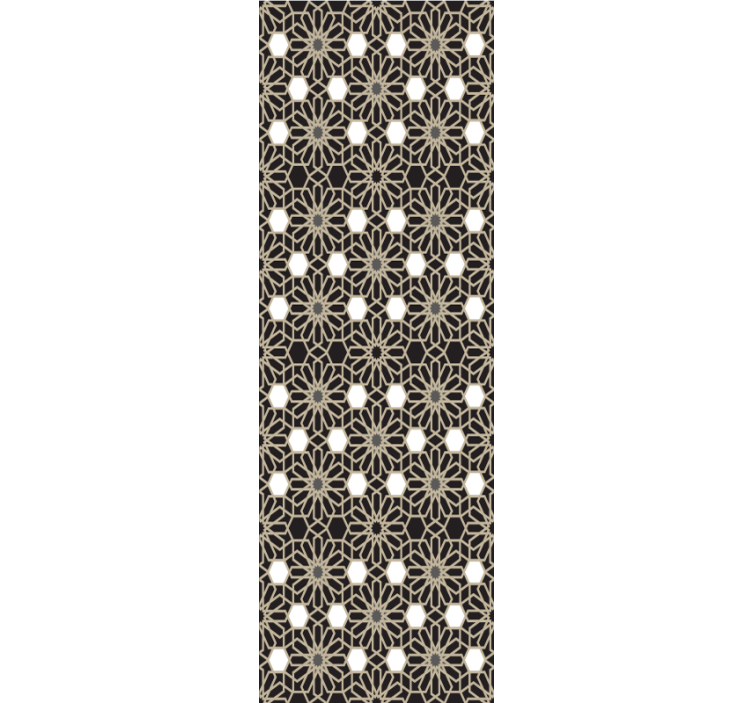 Papier peint carreaux de ciment thème floral géométrique - TenStickers