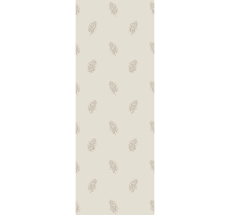 Papier peint feuillage motif beige subtil - TenStickers