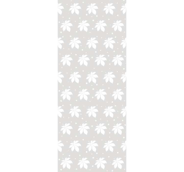 Papier peint feuillage motif gris et blanc - TenStickers