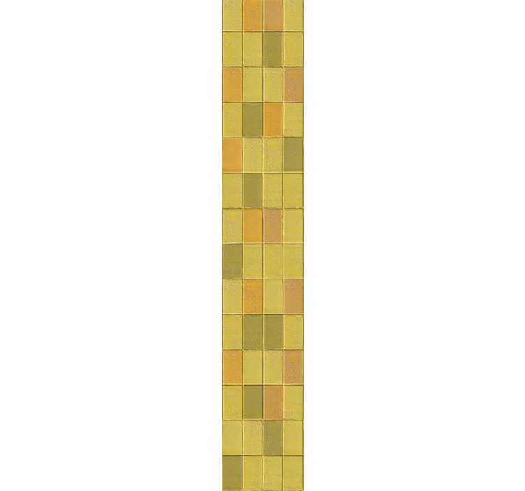 Papier peint carreaux de ciment nuances de jaune chaudes - TenStickers