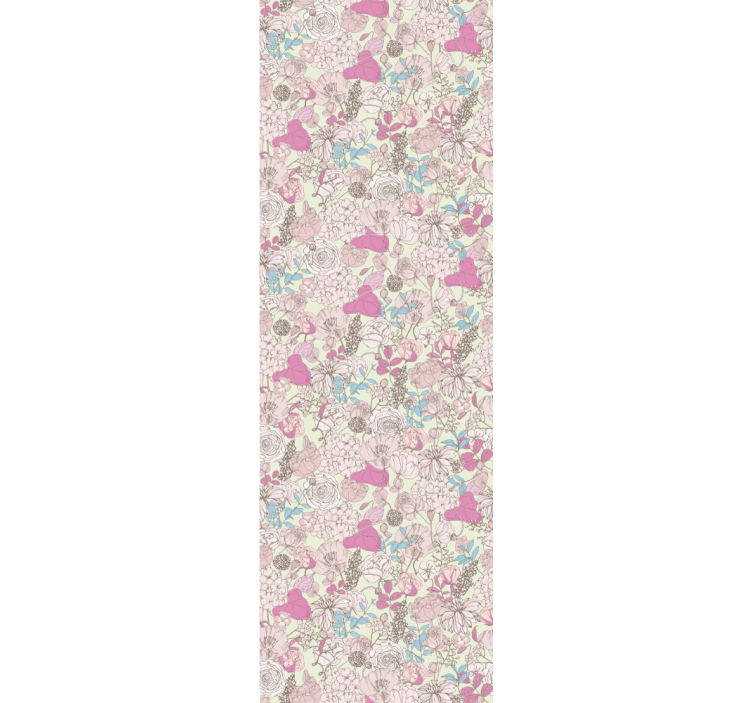 Papier peint fleuri jardin classique vintage - TenStickers
