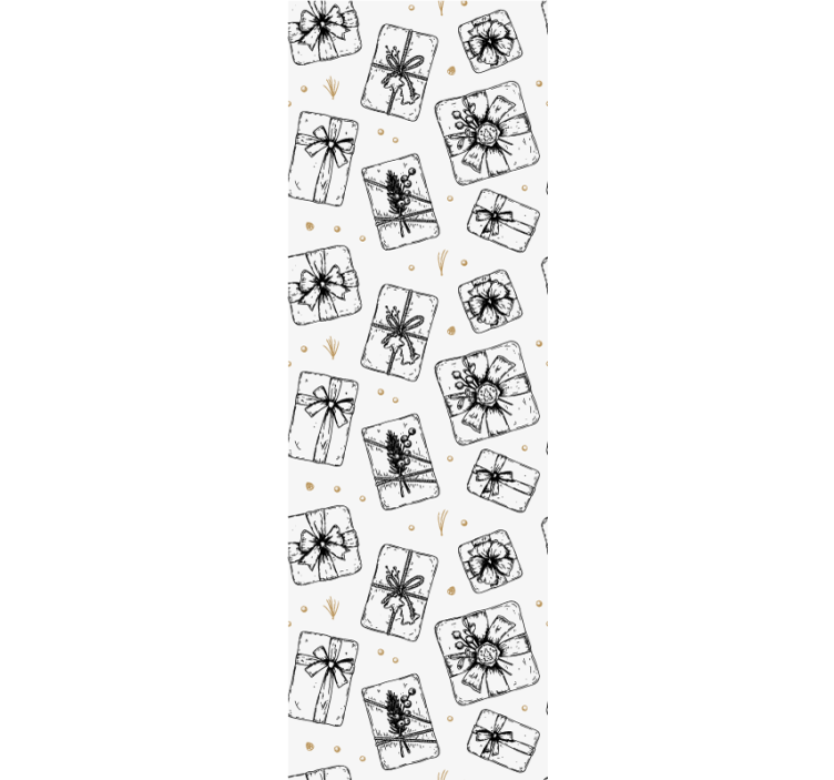 Papier peint Noël modèles de noeuds cadeaux - TenStickers